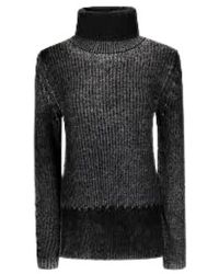 Acne Studios - Truien & Vesten ,Grijs ,Antracietgrijze Gebreide Trui - Lyst