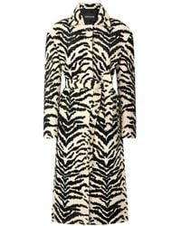 Roberto Cavalli - Coat With Tigress Print - Lyst