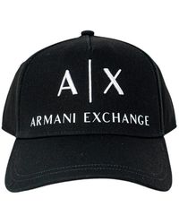 Armani Exchange - Schwarze kappe - Lyst