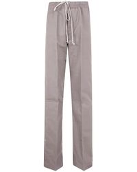 Rick Owens - Graue Hose Mit Weitem Bein Und Kordelzug - Lyst