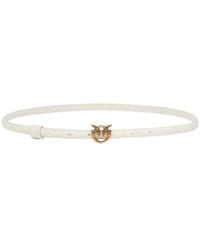 Pinko - Accessoires ,Wit ,Leer Love Berry H1 Belt Vitello Seta - Lyst