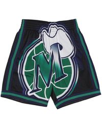Mitchell & Ness - Fitness ,Veelkleurig ,Polyester Nba Big Face Basketbalshorts - Lyst