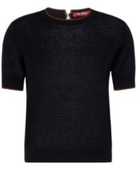 Max Mara - Truien & Vesten ,Zwart ,Wol Ronde Hals Gebreid - Lyst