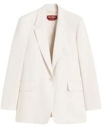 Max Mara - Jassen ,Polyester Mstbosco Single-Breasted Cady Blazer - Lyst
