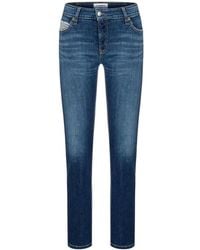 Cambio - Blaue denim-jeans mit steinverzierung - Lyst