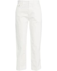 Liu Jo - Weiße Chino Hose Mit Strass-Akzenten - Lyst