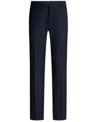 Joop! - Broeken ,Blauw ,Wol Woolen Kostuumbroek Met Grafische Textuur - Lyst