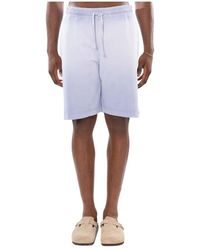 DIESEL - Korte Broeken ,Blauw ,Katoen P-Crowne Faded Sweat Shorts - Lyst