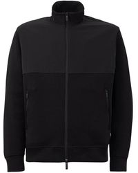 ARMANI EXCHANGE - Hoodies & Sweatvesten ,Zwart ,Katoen Full Zip Stretch Cotton Blend Sweatshirt - Lyst