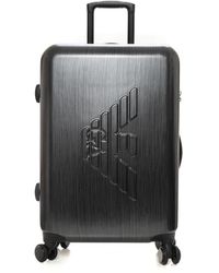 Emporio Armani - Stylischer 4-rad-trolley mit reißverschluss - Lyst