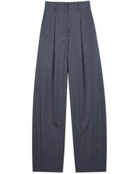 Ottod'Ame - Broeken ,Grijs ,Wol Wijde Broek - Lyst