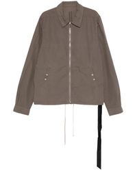 Rick Owens - Jassen ,Grijs ,Katoen Jacket Met Ritssluiting - Lyst