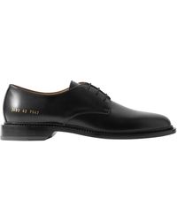 Common Projects - Schwarze Leder Derby Schuhe - Lyst