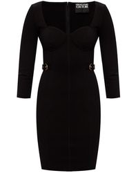 Versace Jeans Dress With Decorative Straps - Zwart