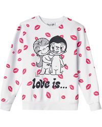 Gaelle Paris - Weiße Casual Trendy Sweatshirt Mit Allover Print - Lyst