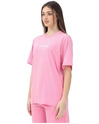 DSquared² - Pinkes Kurzarm T-Shirt Mit Logo-Print - Lyst