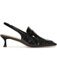 Kazar - Schoenen ,Zwart ,Leer Zwarte Open Pumps Met Slingback Hak - Lyst