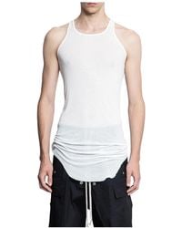 Rick Owens - Tops ,Wit ,Basic Rib Tank - Lyst