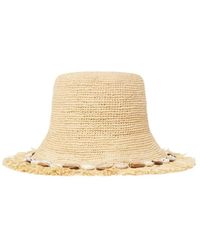 Alanui - Seashell-Embellished Raffia Sun Hat - Lyst
