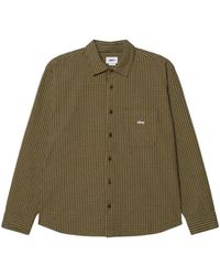 Obey - Overhemden ,Groen ,Katoen Oversized Katoenen Shirt Met Camo - Lyst