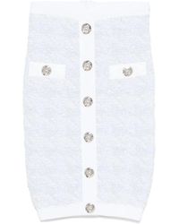 Balmain - Midi-Rok Met Knopen - Lyst