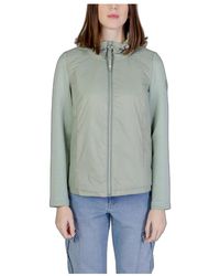 Street One - Verde giacca zip collo alto donna primavera - Lyst