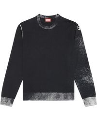 DIESEL - Pullover aus baumwolle mit innen-print - Lyst