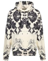 Roberto Cavalli - Hoodies & Sweatvesten ,Veelkleurig ,Katoen Appaloosa Print Sweatshirt Zwart/Wit - Lyst