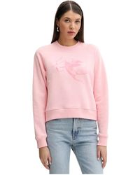 Fiorucci - Hoodies & Sweatvesten ,Roze ,Katoen Cupid Print Slim Fit Sweatshirt - Lyst
