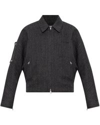 Courreges - Jassen ,Zwart ,Wol Wollen Jas - Lyst