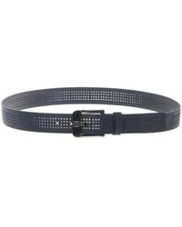 Baldinini - Accessoires ,Blauw ,Leer Geperforeerde Getrommeld Leren Riem - Lyst