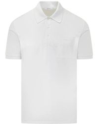 Givenchy - Tops ,Wit ,Katoen Polo Van Katoen En Zijde Met Paris Jacquard - Lyst