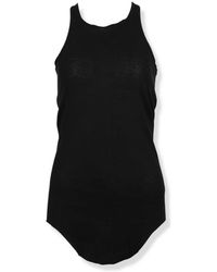 Rick Owens - Tops ,Zwart ,Basic Rib Tank - Lyst