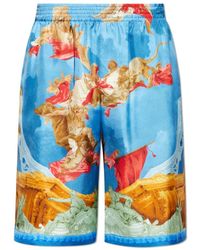 Versace - Zijden Shorts Met Print - Lyst