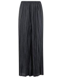 Roberto Collina - Schwarze Plissierte Weite Hose - Lyst