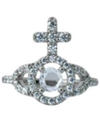 Vivienne Westwood - Accessoires ,Grijs ,Leer Olympia Ring - Lyst