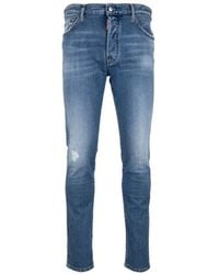 DSquared² - Herren Knopf Jeans Mit Leder Patch - Lyst