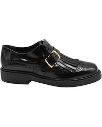 Tod's - Schwarze englische schnalle und fransen - Lyst