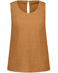 120% Lino - Sleeveless Tops - Lyst