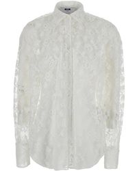 MSGM - Klassiek Overhemd Met Lange Mouwen En Kraag - Lyst