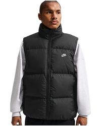 Nike - Fitness ,Zwart ,Polyester Sportswear Club Therma-Fit Down Puffer Vest - Lyst