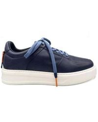 Barracuda - Schoenen ,Blauw ,Leer Blauwe Sneaker Jimbo Met Kleurrijke Details - Lyst