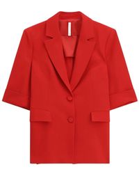 Imperial - Jassen ,Rood ,Polyester Giacca Manica Corta - Lyst