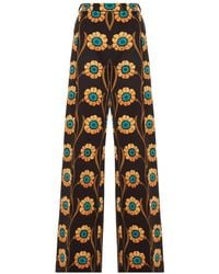 La DoubleJ - Broek Met Bloemenprint - Lyst