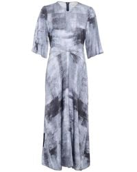 Gestuz - Blaues jeanskleid mit print - Lyst