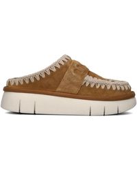 Mou - Braune Leder Elegante Clogs - Lyst