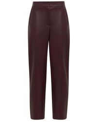 Alpha Studio - Rechte Broek Van Imitatieleer - Lyst