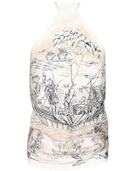 Ferragamo - Zijden Foulard Top - Lyst
