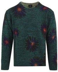 Paul Smith - Truien & Vesten ,Groen ,Katoen Trui Met Ronde Hals - Lyst
