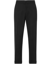 Philipp Plein - Broeken ,Zwart ,Katoen Wool Wide Leg Broeken - Lyst